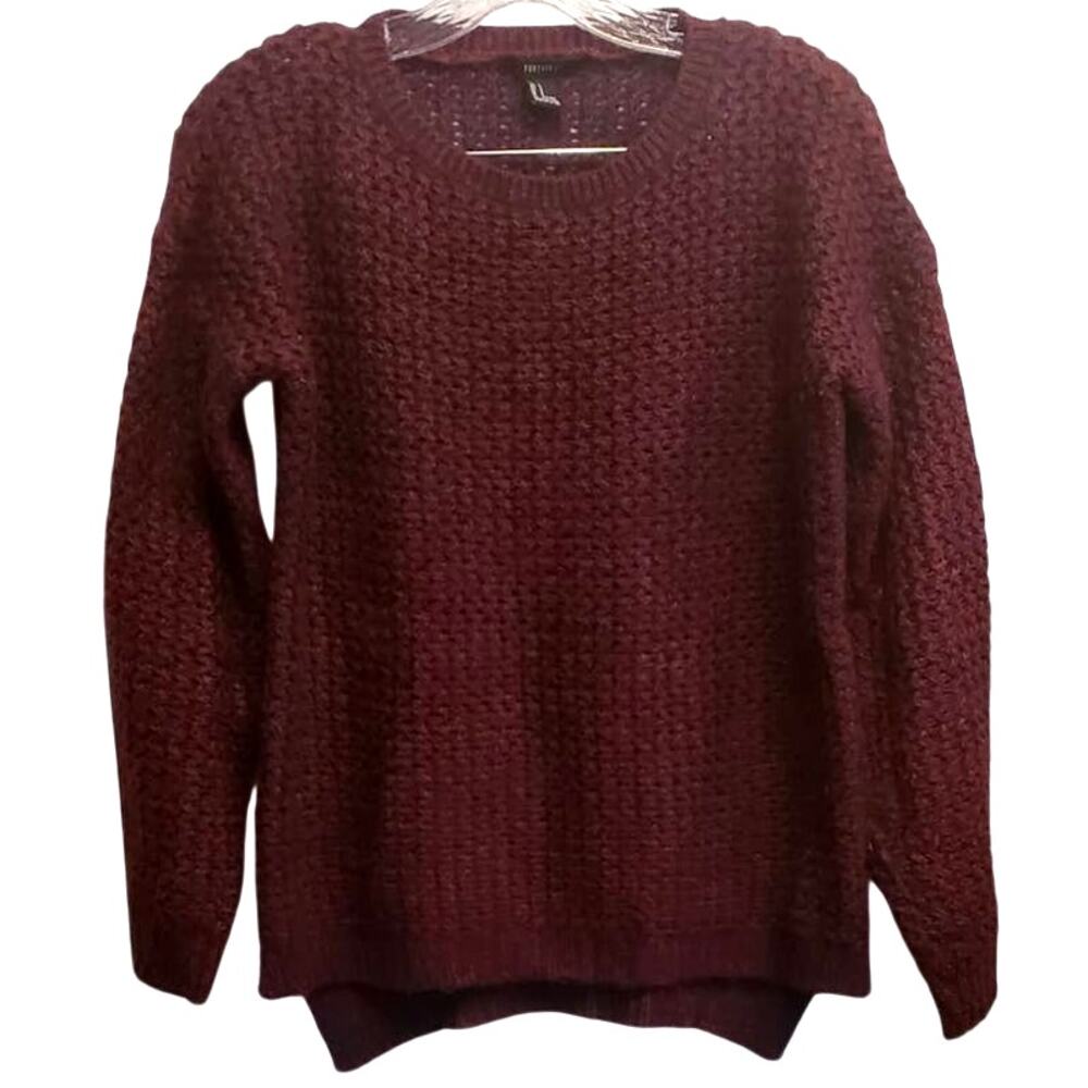 Forever 21 Grandpa Chunky Knit Sweater Red & Blue Size Small